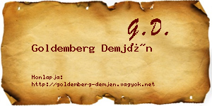 Goldemberg Demjén névjegykártya